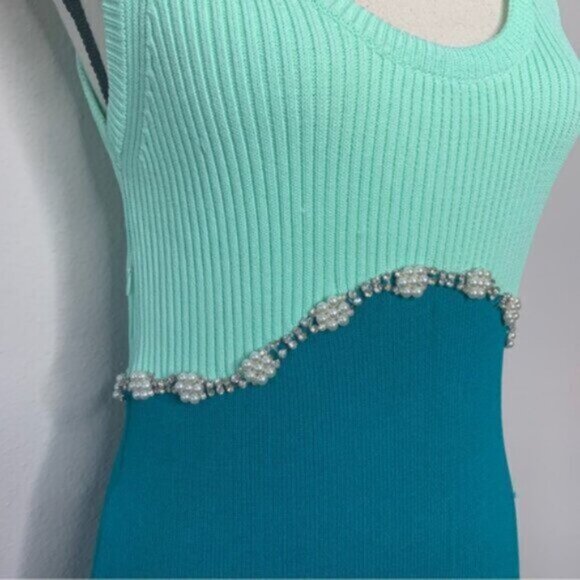 NWT Zara Jewel Applique Knit Mini Dress - Picture 8 of 11